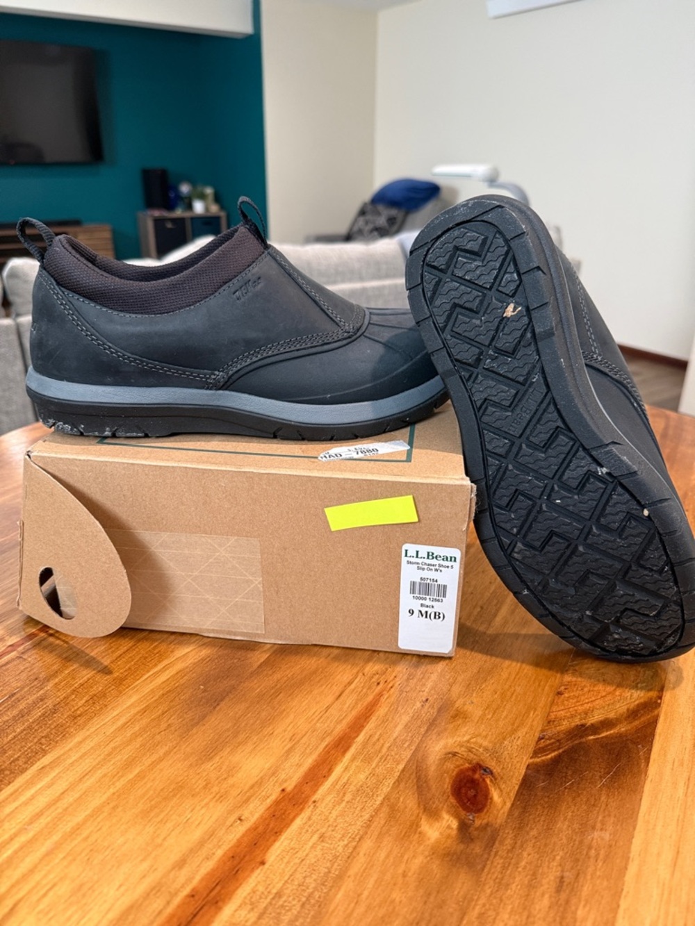 L.L. Bean Black Slip-On Casual Loafers